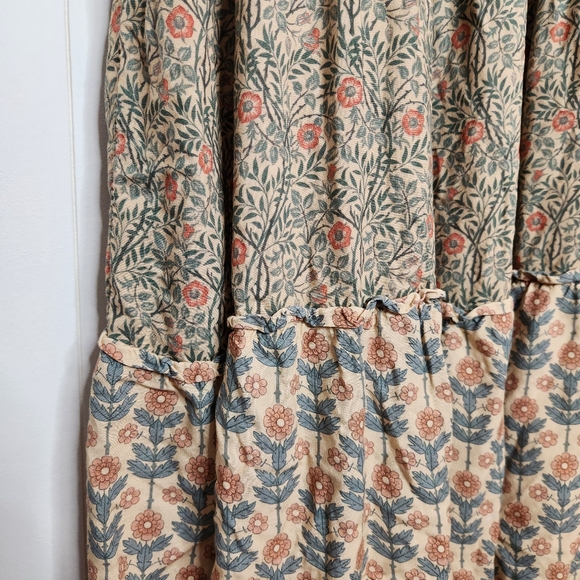 Natural Life Berkley Sage Bloom Long Sleeve Tiered Maxi Dress Women's Size XL - Picture 7 of 9